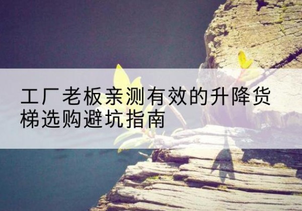 彝良升降货梯怎么选-工厂老板亲测有效的升降货梯选购避坑指南